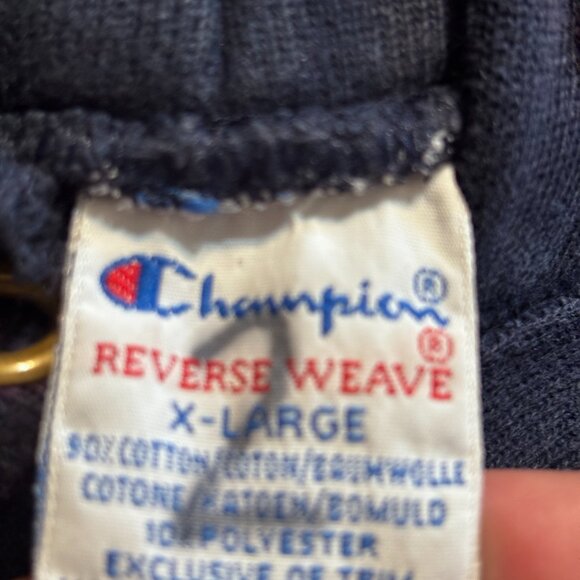 Champion Men's Vintage Golden State Warriors Navy hoodie SZ: XL - Picture 16 of 16